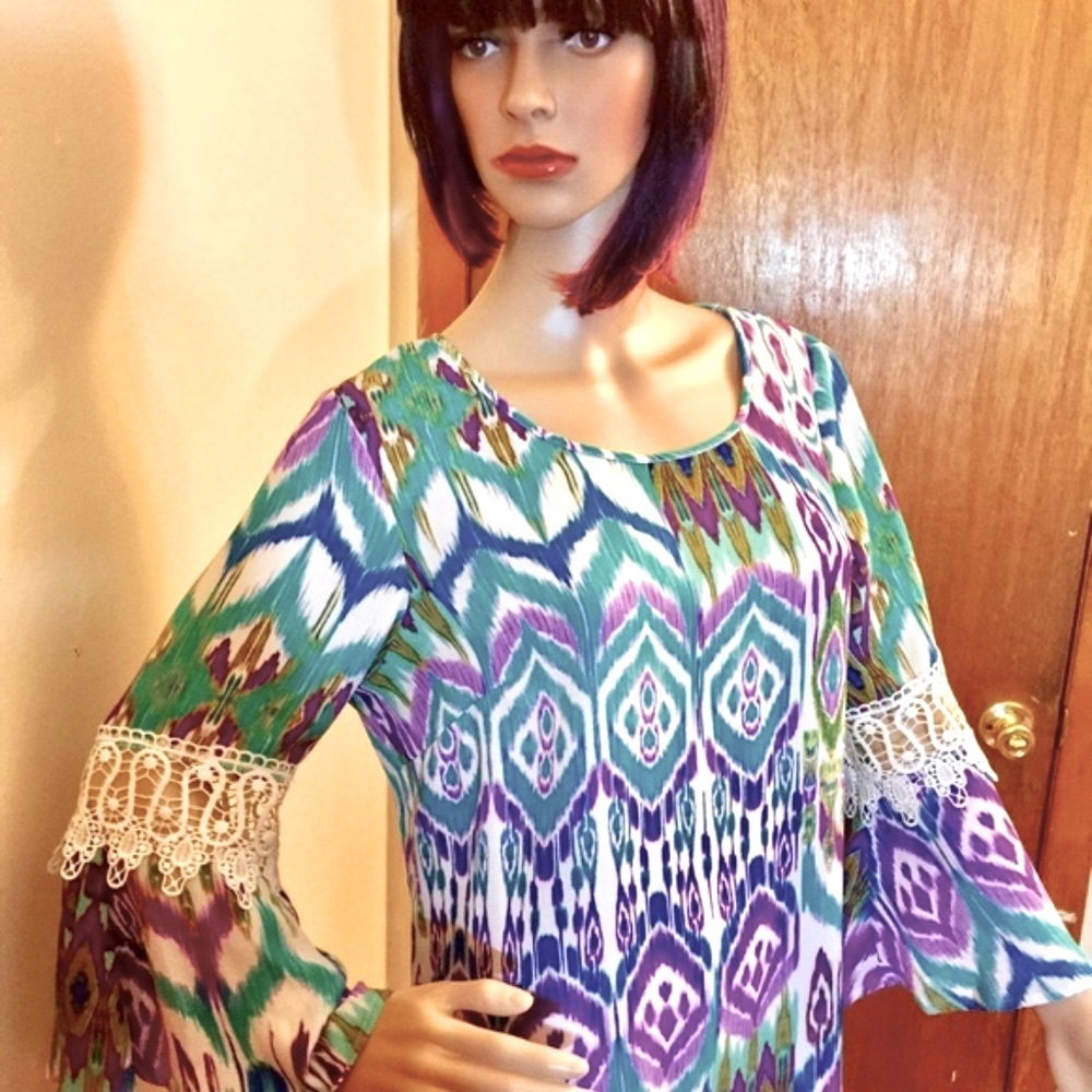 Bohemian Bell Sleeve Blouse Top